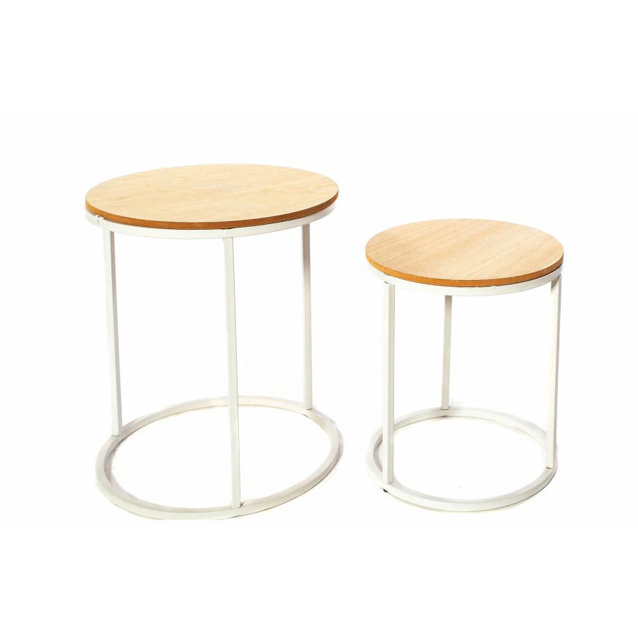 Mesa Kitty (Pack 2 Unidades) Metal Blanco