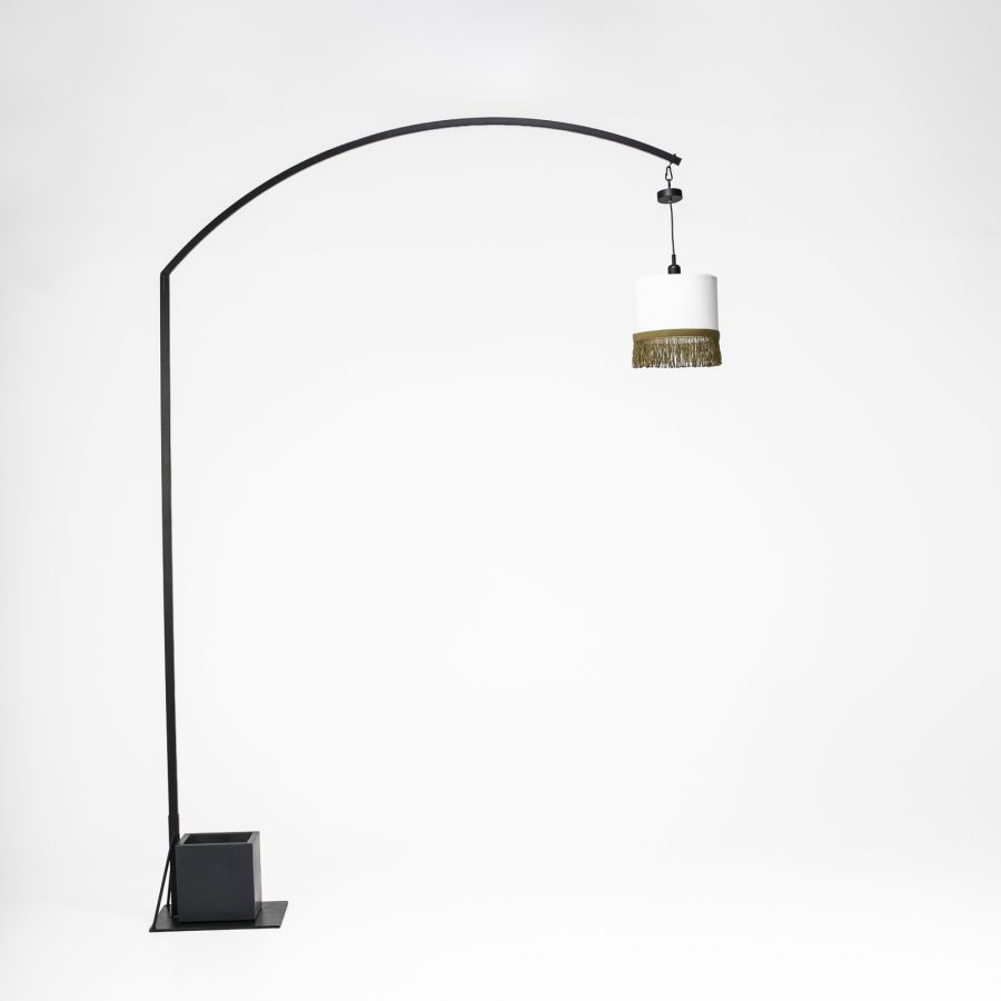 Estructura más lámpara pantalla (60 cm de diámetro) con Flecos