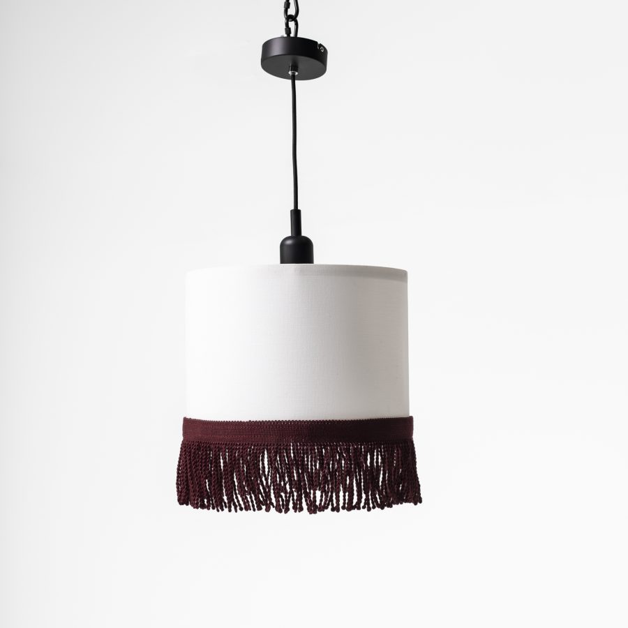 Lámpara pantalla 40 diámetro con flecos